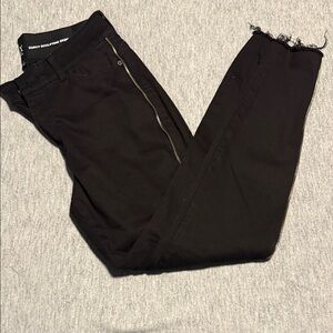 NY&C Black Skinny Jeans with Zipper Detail size 12